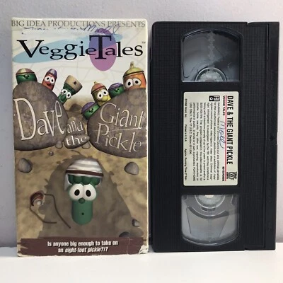 VeggieTales Dave & Giant Pickle VHS Video Tape Kids GOD Rare! Buy 2 Get 1 Free! - Image 1 of 4