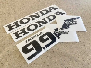 Honda 9.9 HP Vintage Outboard Motor Decal Kit Vinyl Black + FREE Shipping! - Picture 1 of 1