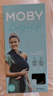 MOBY WRAP Evolution Newborn To Toddler Sling Wrap Charcoal 8-33 LBS/3.6-15KG - Image 1 of 2