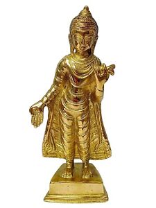 Laiton Lord Gautam Bouddha Idol De Statue pour Vastu Maison Bureau Décor