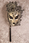 Masque Vénitien Rococo Visage Mettable Décorative De Mur Venezia Argenté