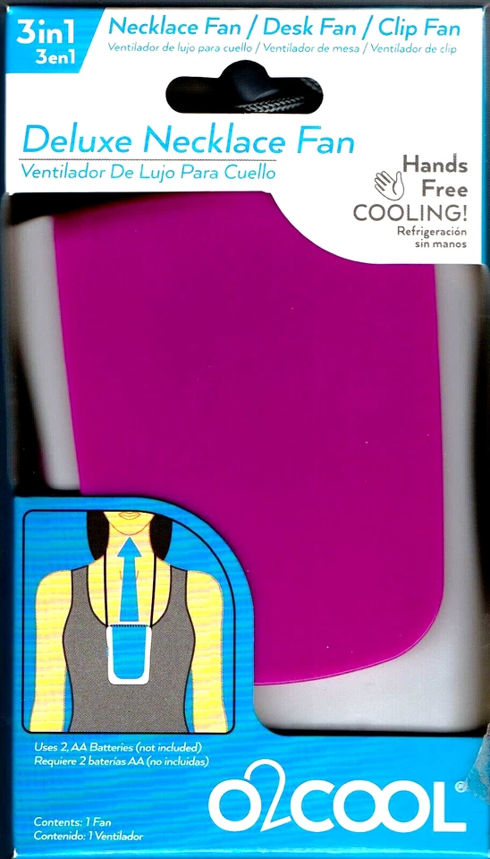 VENTILADOR COLLAR Deluxe de O2 COOL / Modelo FN02006 - Color Púrpura Foto 1 de 1