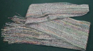 JORDACHE SCHAL, mehrfarbig - silber metallische Fäden, glitzernd, neu in Verpackung - kostenloser Versand - Bild 1 von 1