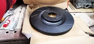 Hyundai I30N PFL brake discs. slotted + black coated. Performance upgraded brake - Picture 1 of 2