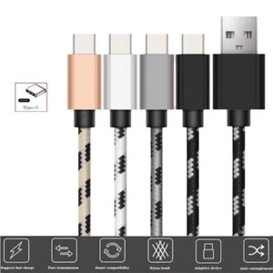 Fabric Braided Data Sync MICRO USB Charger Cable Data Hot Cable Sale B1N3 - Picture 1 of 18