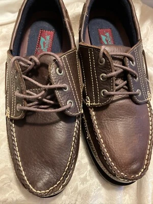 Zapatos Duxbak Dexter Para Hombre Barco Cuero Marrón Lagos Vela Talla 11 1/2 EE Foto 1 de 4