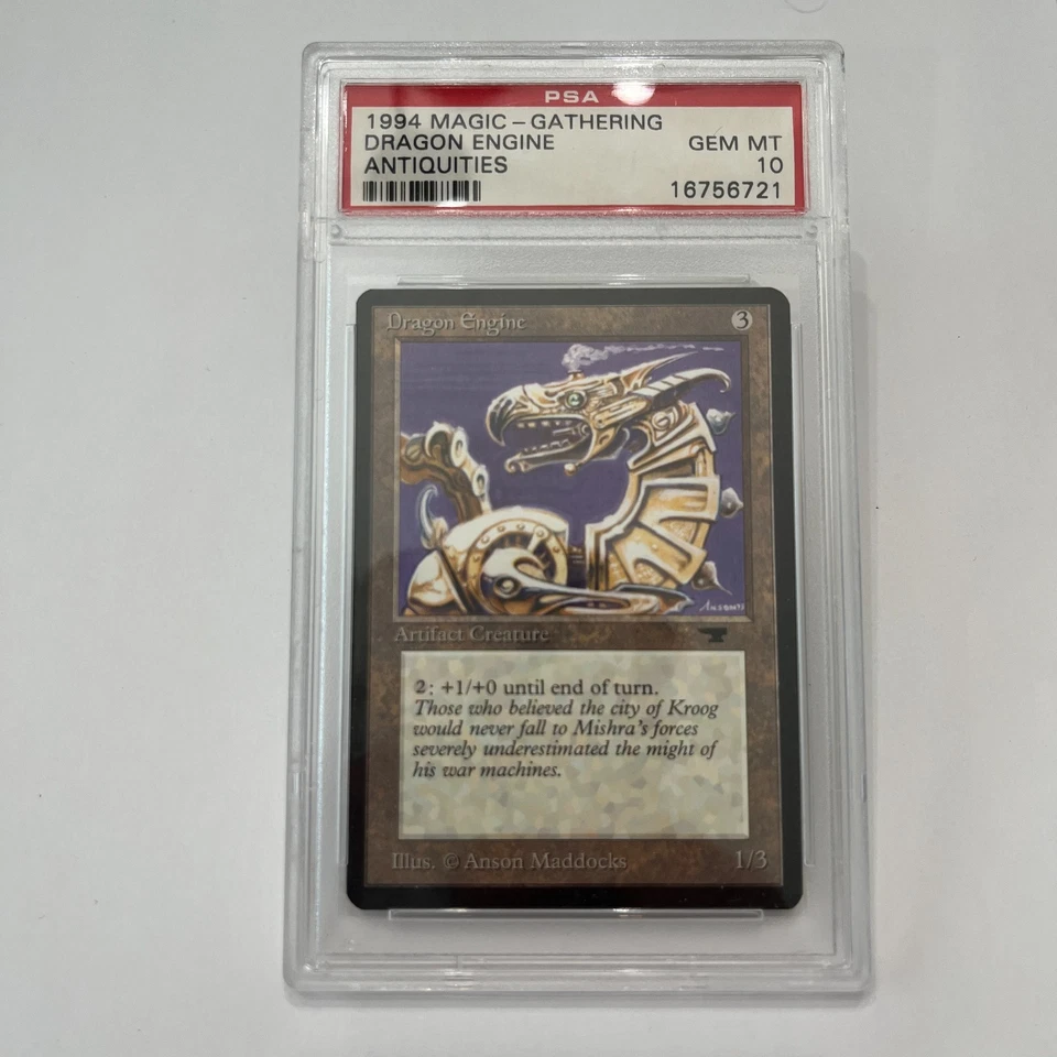 1994 Magic the Gathering Antiquities Dragon Engine Gem Mint PSA 10 MTG Card - Image 1 of 4