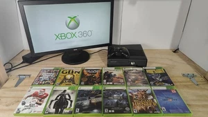 Microsoft Xbox 360 S Slim 250GB Console  w/ 12 Games, Controller - Picture 1 of 18