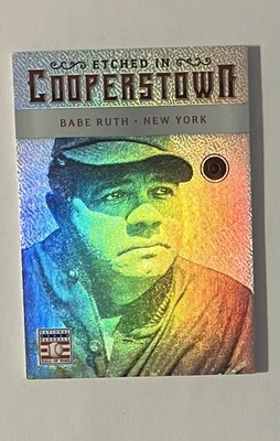 Panini Cooperstown 2015 grabado en Cooperstown Babe Ruth gema rubí 6/15 Yankees de Nueva York Foto 1 de 2