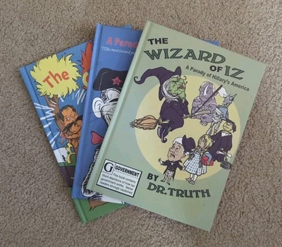Dr Truth three Book Lot Signed Parody Satire Gorax Wizard of Iz New Democrat - Image 1 of 4