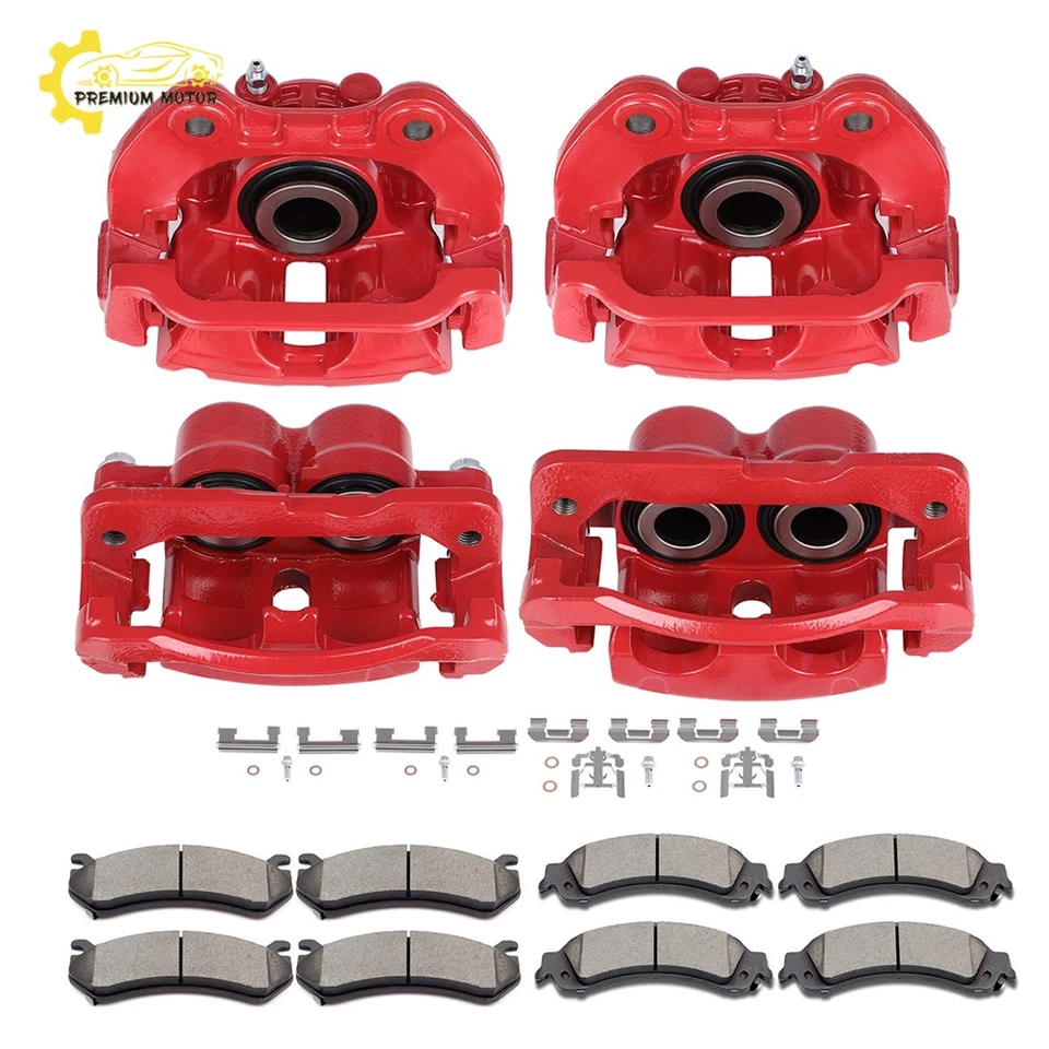 For 2000-2002 Chevrolet Suburban 1500 Front Rear Brake Calipers W/ Ceramic Pads Foto 1 de 1