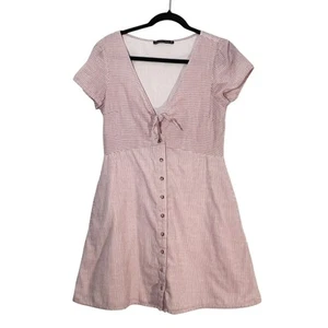 Abercrombie & Fitch Kleid Damen M Babydoll Seersucker Preppy Mini Y2K Fischer - Bild 1 von 7