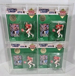 4x Línea de inicio etiquetada para convenciones Joe Montana 1995 con vitrina de plástico - Imagen 1 de 3