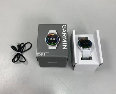 Garmin - Venu 3 GPS Reloj Inteligente 45 mm - Acero Inoxidable y Piedra Blanca Foto 1 de 4