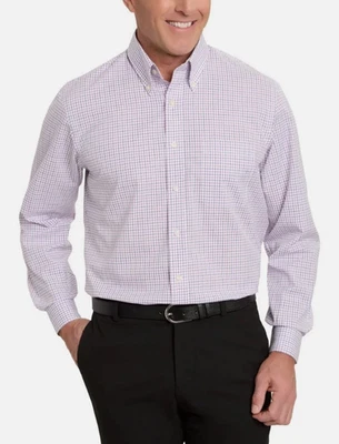 Kirkland Signature Men’s Traditional Fit Dress Shirt Non-Iron Grid 17X36/37 - Image 1 of 4