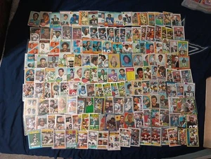 HUGE 160 + VINTAGE CARD LOT LOADED WITH HALL OF FAMERS WALTER PAYTON BRADSHAW ++ - Picture 1 of 24