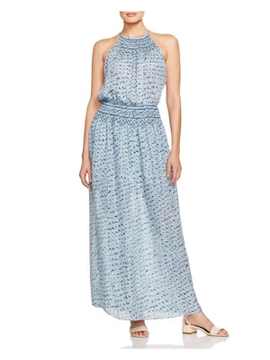 Maxi Vestido Blusa JOIE Para Mujer Azul Forrado Trasero Cierre Botón Sin Mangas S Foto 1 de 4