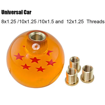 1x Car 7 Star Dragon Ball 54mm Gear Shift Knob M12x1.25/M10x1.25/M10x1.5/M8x1.25 - Image 1 of 4