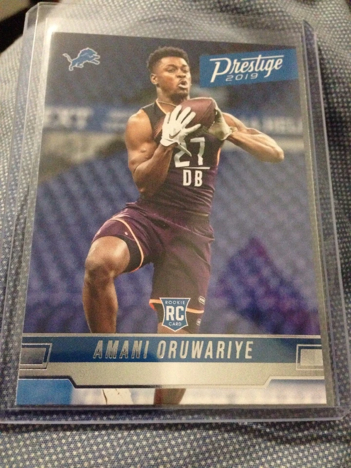 Amani Oruwariye 2019 Prestige Rookie Card #214 Lions - Image 1 of 1