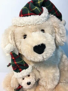 RARO Gund Dogs Peluche Abrazando Cabezas y Cuentos Bronceado Cachorro Perro #44202 Sombreros a Cuadros Difíciles de Encontrar - Imagen 1 de 11