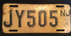 Old Vtg Collectible Bike License Plate New Jersey NJ (JY505)