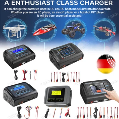 RC LiPo Ladegerät C150 T240 AC 150W DC 240W 10A Touchscreen LiFe LiHV PB NiMH DE - Bild 1 von 4