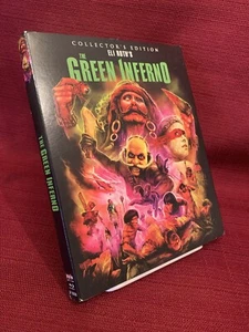 THE GREEN INFERNO Blu-Ray + CD W/ Slipcover SCREAM FACTORY Eli Roth Horror NEW - Foto 1 di 6