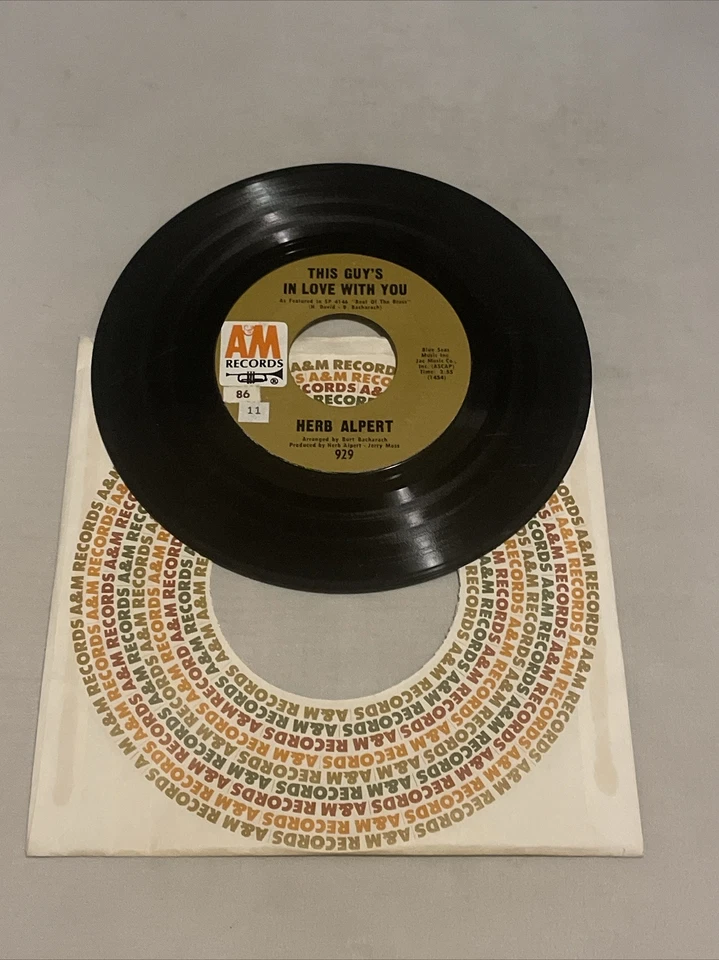 Herb Alpert, A Quiet Tear/This Guys In Love With You A&M Records, 45 - Image 1 of 1