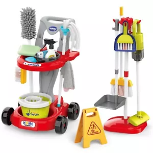 Kids Cleaning Set for Toddlers Pretend Play Housekeeping Supplies Kits with R... - Picture 1 of 8