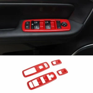 Window Lift Switch Panel Trim For Dodge Charger 2011-19 & RAM 1500 2010-2017 Red - Picture 1 of 6