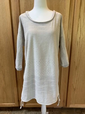 Burton Durable Goods Mujer Top Túnica Talla Grande L Gris Cordones Deshilachados Foto 1 de 4