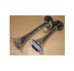 Set Trompeten Luft/Elektronischer Elektro-Pneumatische 24V 2 Geweihe Universal - Bild 1 von 2