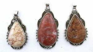 36.73 GRAMS ASSORTED STERLING PENDANTS STERLING SILVER CLOSEOUT ASJC8 - Picture 1 of 2