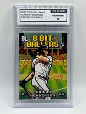 2023 TOPPS BIG LEAGUE GUNNAR HENDERSON 8 BIT BALLERS #8B-9 1st CHOICE Graded 10