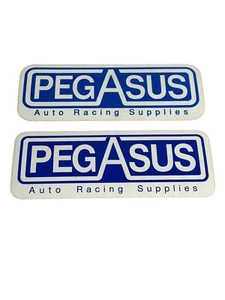 Pegasus Auto Racing Supplies Decals Stickers Lot of 2 Approx 8.5x3 VTG Free Ship - Picture 1 of 11