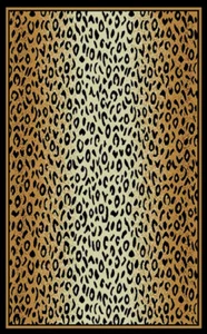 5x7 Area Rug Wild Animal Cat Skin Design Leopard Panther Jaguar Tiger Safari New - Picture 1 of 2