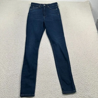 Rag & Bone Jane Super High Rise Skinny Jeans Womens 26 Stretch Blue Denim - Image 1 of 4