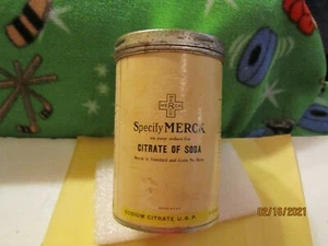 Specify Merck Citrate of Soda 1 lb Paper Can Empty by Merck - Picture 1 of 6