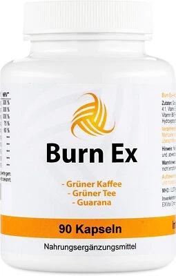 EXVITAL - BURN EX (C) Burn Ex, Grüner Kaffee Extrakt, 90 Kapseln in Premiumqualität, 100% natürlich