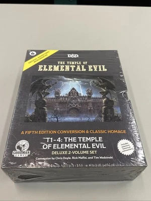 T1-4: Temple of Elemental Evil - Juego de 2 volúmenes de lujo Goodman Games - Nuevo sellado Foto 1 de 4