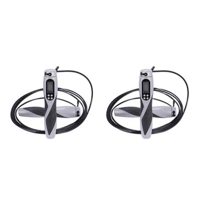  2 Pieces Elektronisch Springseil Sprungseil Mit Theke Der Zähler Überspringen - Bild 1 von 4