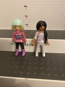 Playmobil MODERN WOMAN Lot Of 2 Blonde & Black Hair - Picture 1 of 4
