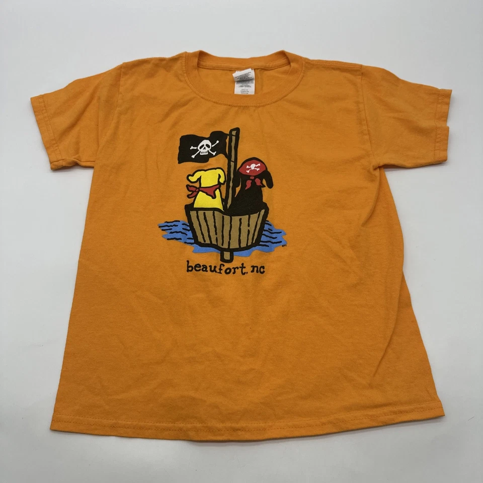 Camiseta Gildan Algodón Pesado Rasgado Niños XS Naranja Gráfico 100% Algodón. #36875 Foto 1 de 4