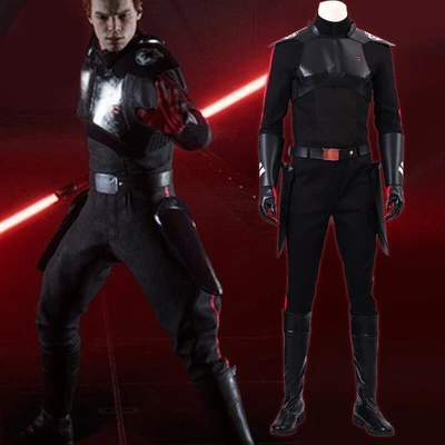Star Wars Jedi: Fallen Order Cal Kestis Inquisitor Disfraz Cosplay Oscuro Hombre Traje Foto 1 de 4
