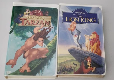 Lion King & Tarzan Clamshell VHS Movies Walt Disney  - Image 1 of 4