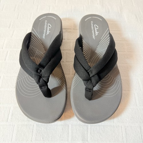 Infradito Clarks donna Cloudsteppers Arla Kaylie nero grigio taglia 7