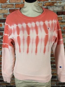 Champion Women's Reverse Weave XSmall Pink Tie-Dye Sweatshirt Crewneck - Picture 1 of 7