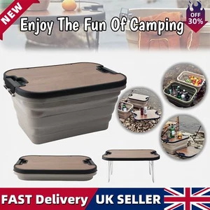 Portable Camping Box with Table Large Capacity Folding Outdoor Camping Equipment - Picture 1 of 11