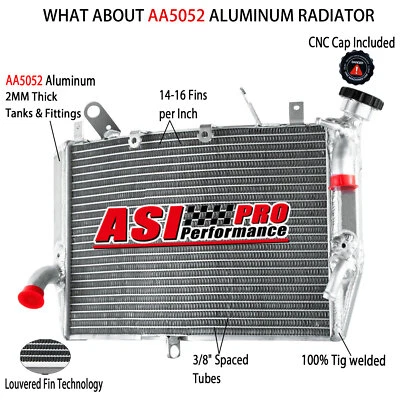 Aluminium Motorcycle Radiator Fits 2007 2008 Yamaha Yzf-R1 Yzf R1 Replacement - image 1 of 4