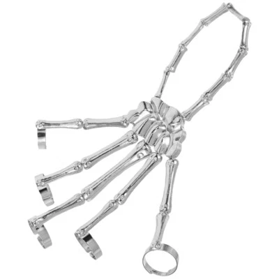  2 Pcs Armband Skelett-Handring Skelett-Handschmuck Skeletthand Für Jungen - Bild 1 von 4